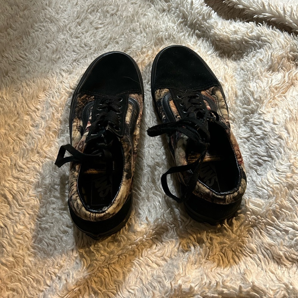 Old School Floral Print Vans - Picture 2 of 8